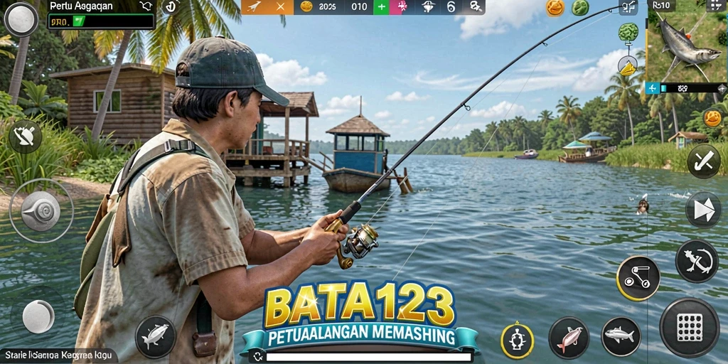 Tangkapan ikan besar dalam gameplay BATA123