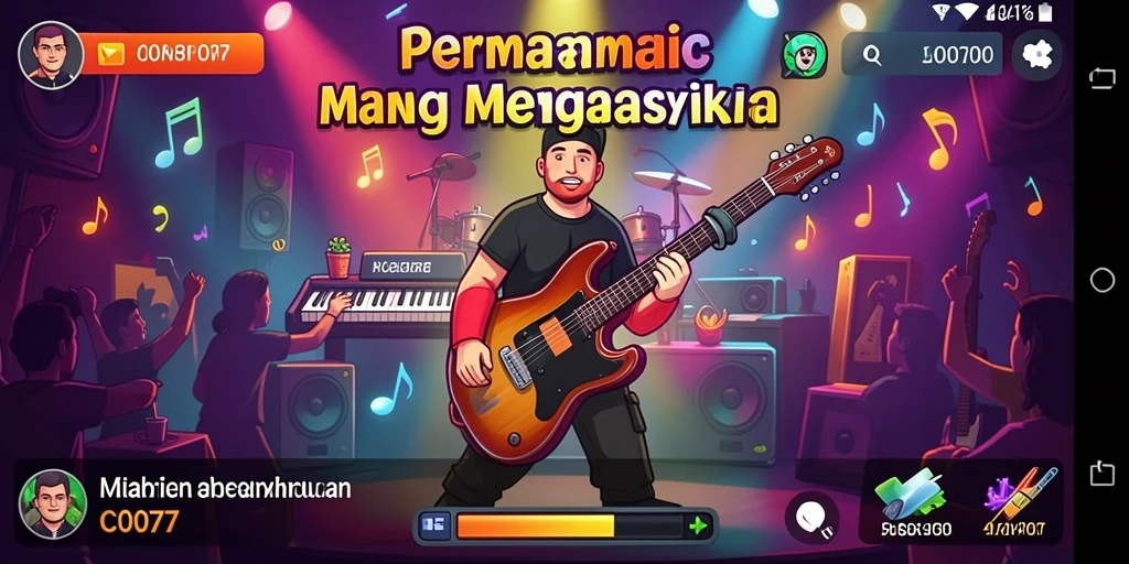 Tampilan gameplay C0077 yang penuh warna dan interaktif.