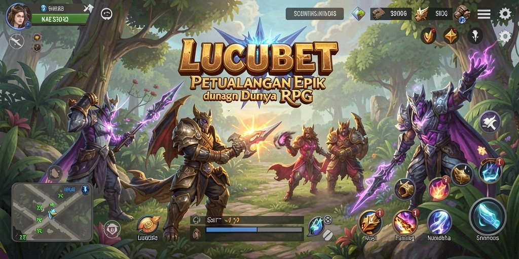 Tampilan gameplay LUCUBET dengan karakter dan lingkungan yang menakjubkan.