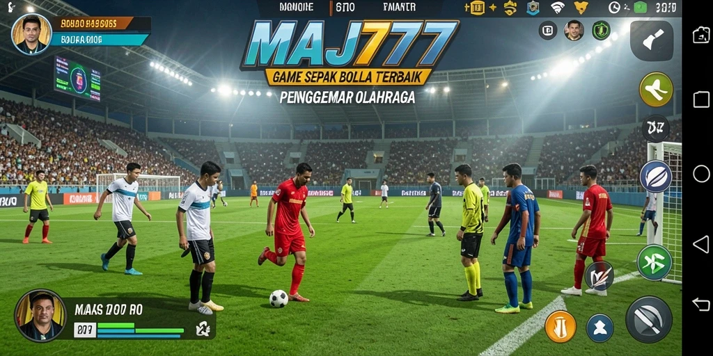 Tampilan gameplay sepak bola yang seru dan kompetitif di MAJ777.