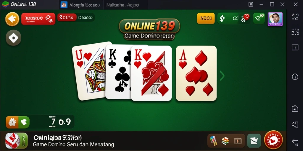 Screenshot gameplay ONLINE138 menunjukkan momen seru dalam permainan Domino.