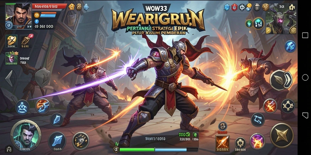 Screenshot WOW33 menampilkan pertarungan strategi yang intens dan mendebarkan.